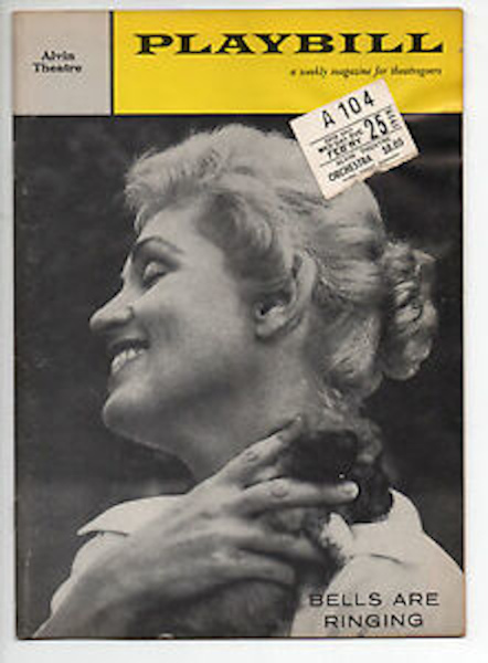 Playbill cover for <em>Bells Are Ringing</em>, 1959.