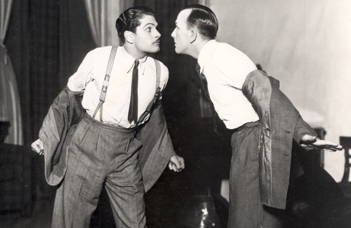 Laurence Olivier and Noel Coward in <em>Private Lives</em>, 1930. Source: www.thestage.co.uk.