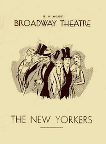The New Yorkers program, 1930.