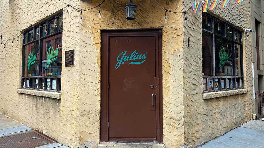 entrance to Julius' Bar featured