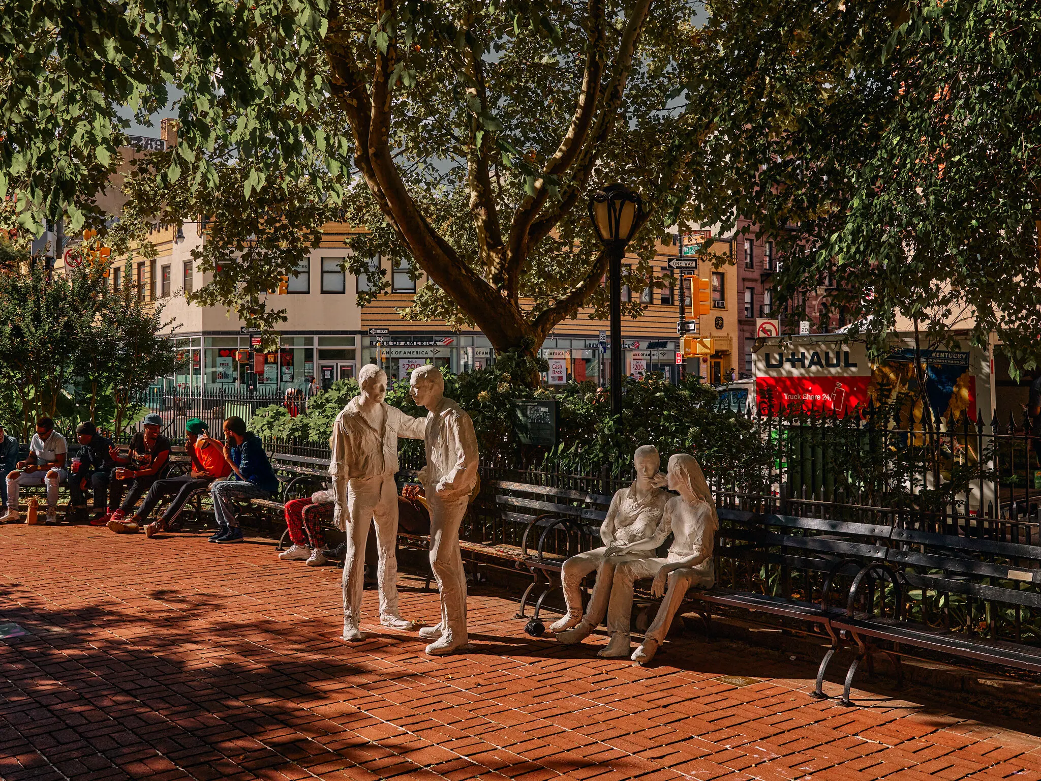 George Segal sculpture in Christopher Park Greenwich Village