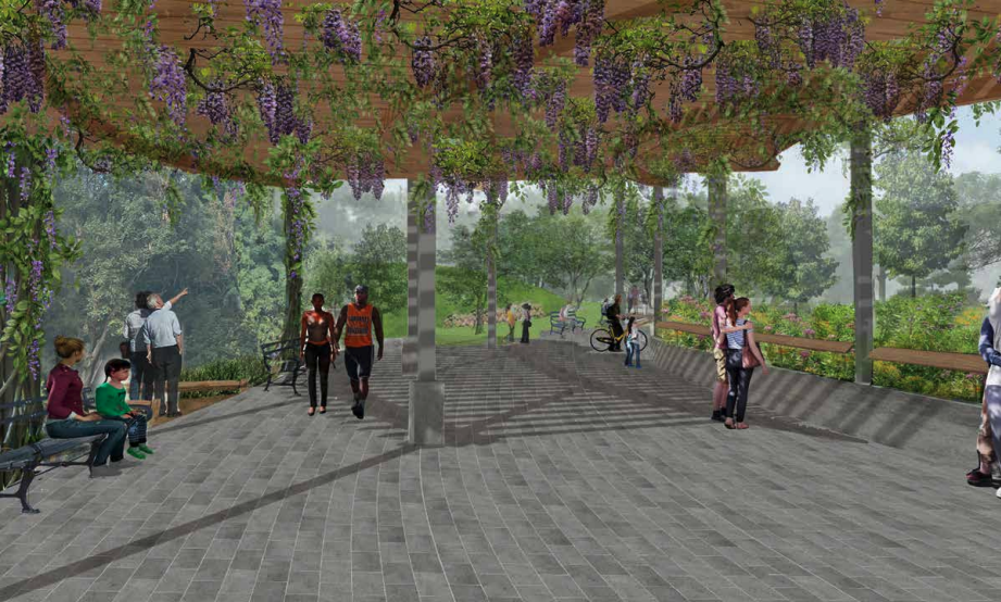 Rendering of the proposed planted arbor