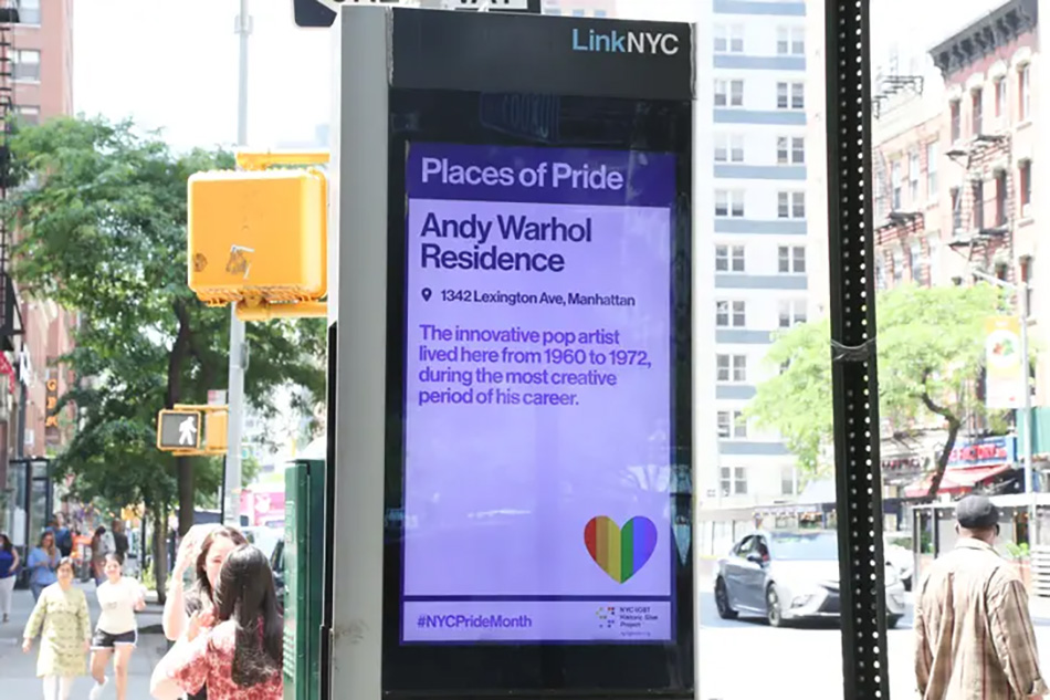 Kiosk with Andy Warhol