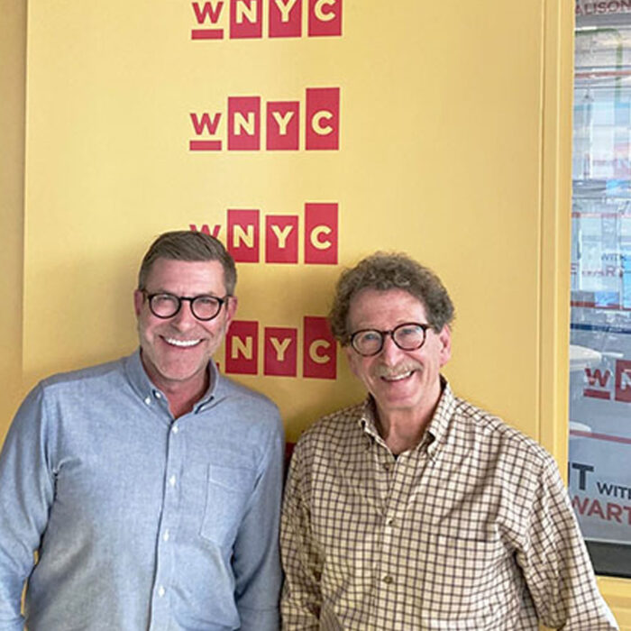 Project co-directors Ken Lustbader and Andrew Dolkart at WNYC