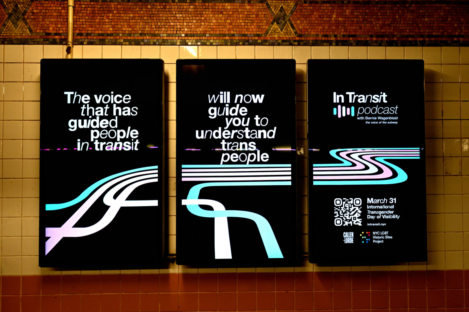 A set of digital billboards highlight the awareness campaign