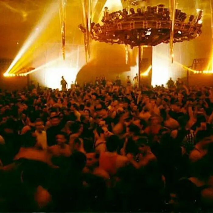 Under the dome on the dance floor of The Saint (105 Second Avenue), 1988. Credit: The Saint Foundation.